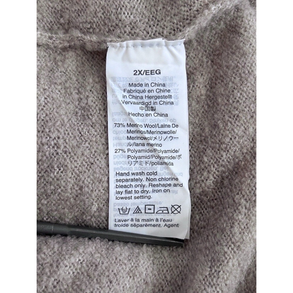 Madewell Women's Boucle Mock Neck Tunic Sweater Merino Wool Blend Size 2X NEW - Picture 10 of 14